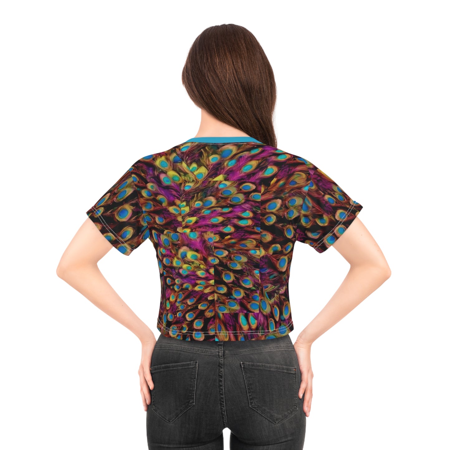 Camiseta corta "Peacock" para mujer de Jenna Kats