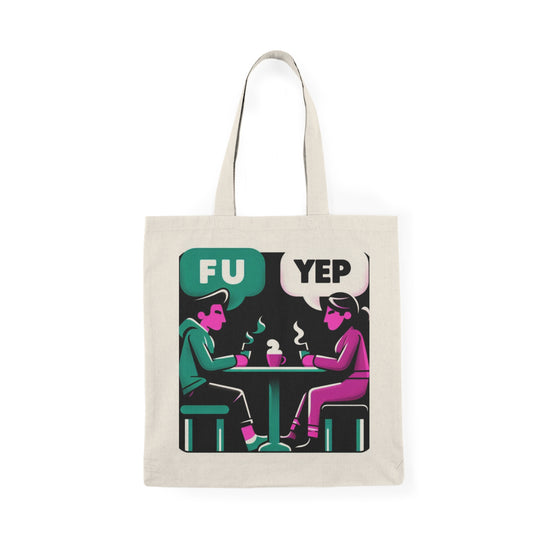 Whimsical Art Conversation Between Friends Tote Bag, Fun Nature-Inspired Carryall, Eco-Friendly Shopping Tote, Unique Gift for Art Lovers, Perfect for Everyday Use