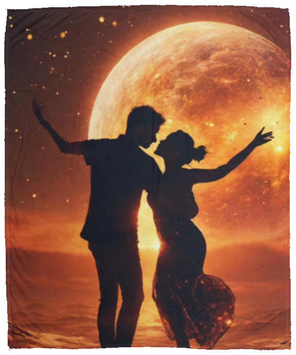Manta polar "Bailamos bajo la luna" 50x60
