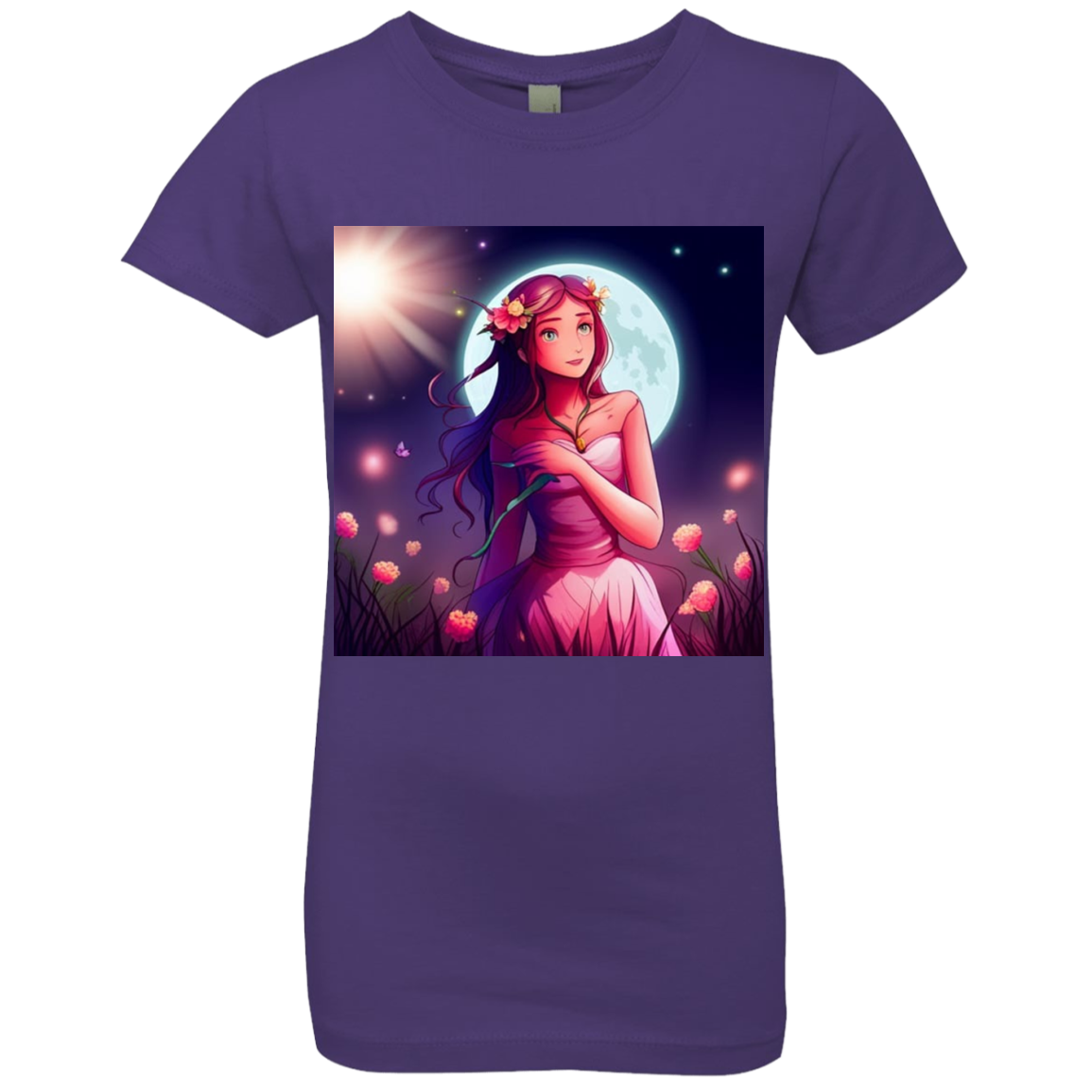 Camiseta de princesa para niña "Niña de la Luna"