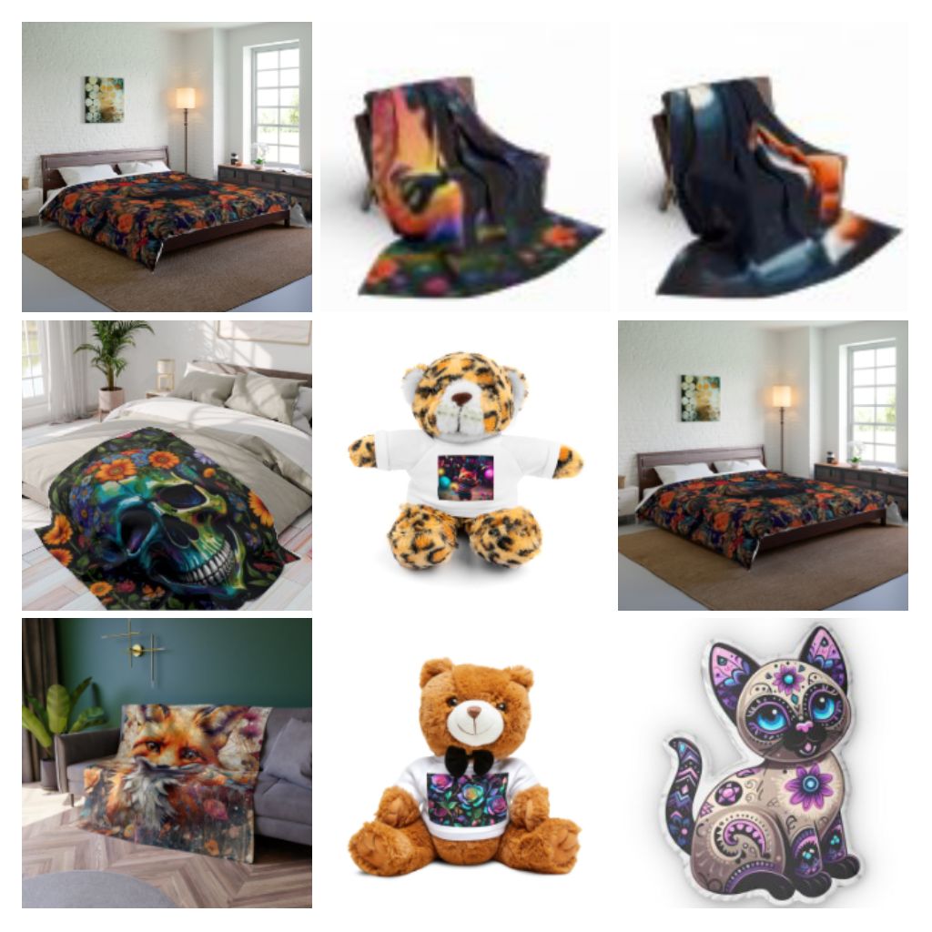 Bedding, pillows, blankets and such