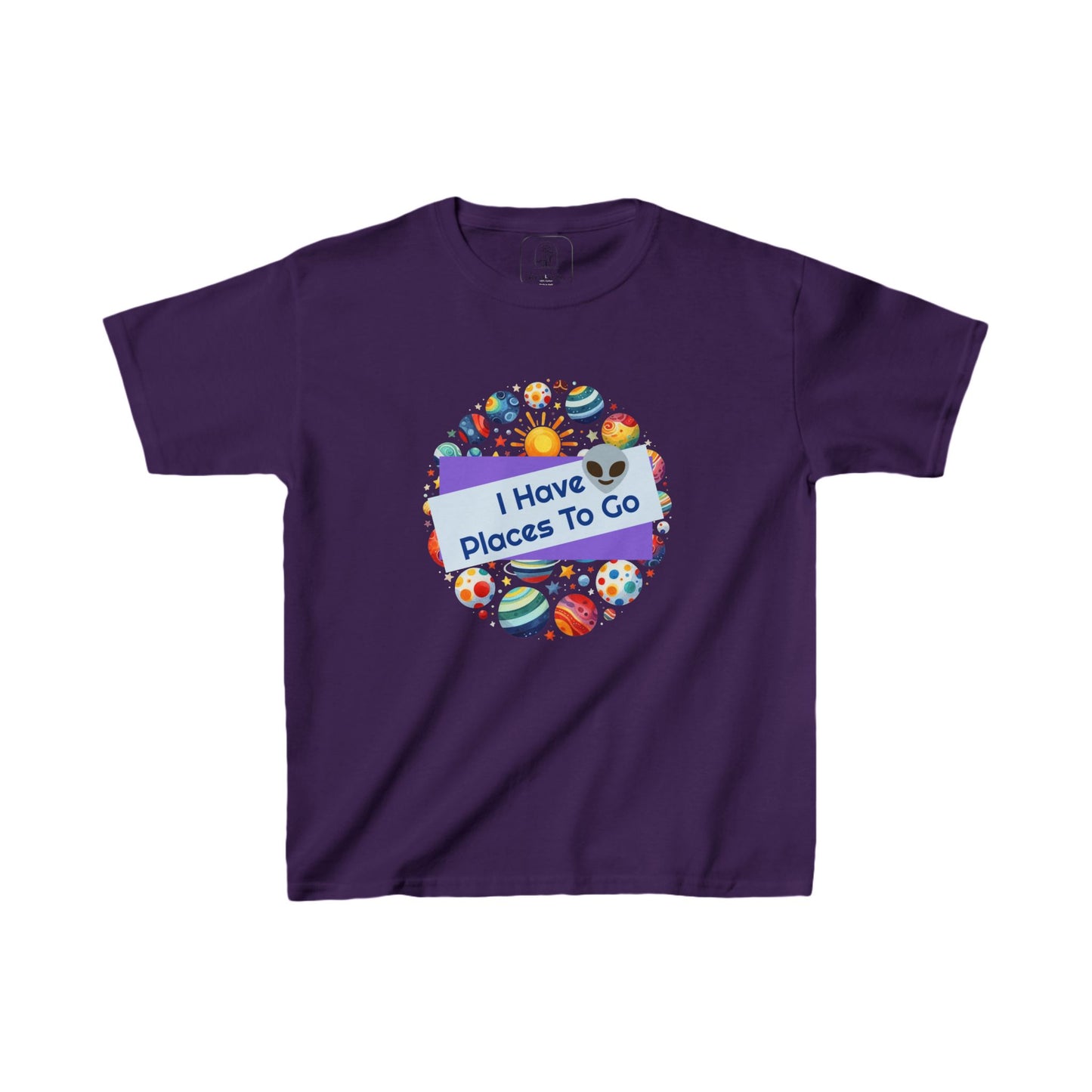 Jenna Kats' Alien Funny PLaces To Go Kids Heavy Cotton™ Tee