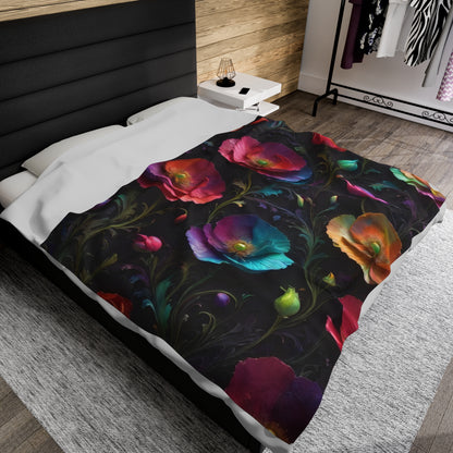 "Poppy Dreamscape G.D.1" Velveteen Plush Blanket