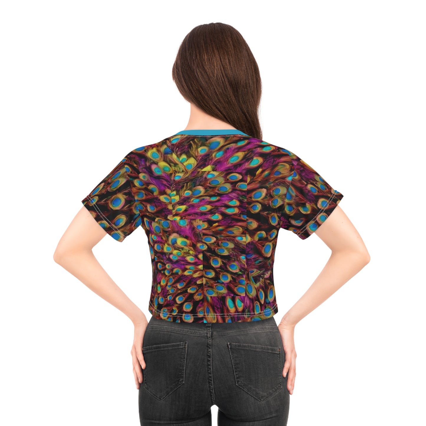 Camiseta corta "Peacock" para mujer de Jenna Kats 