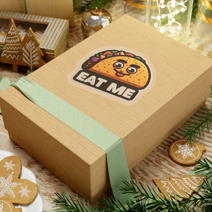 Pegatinas troqueladas divertidas de tacos 