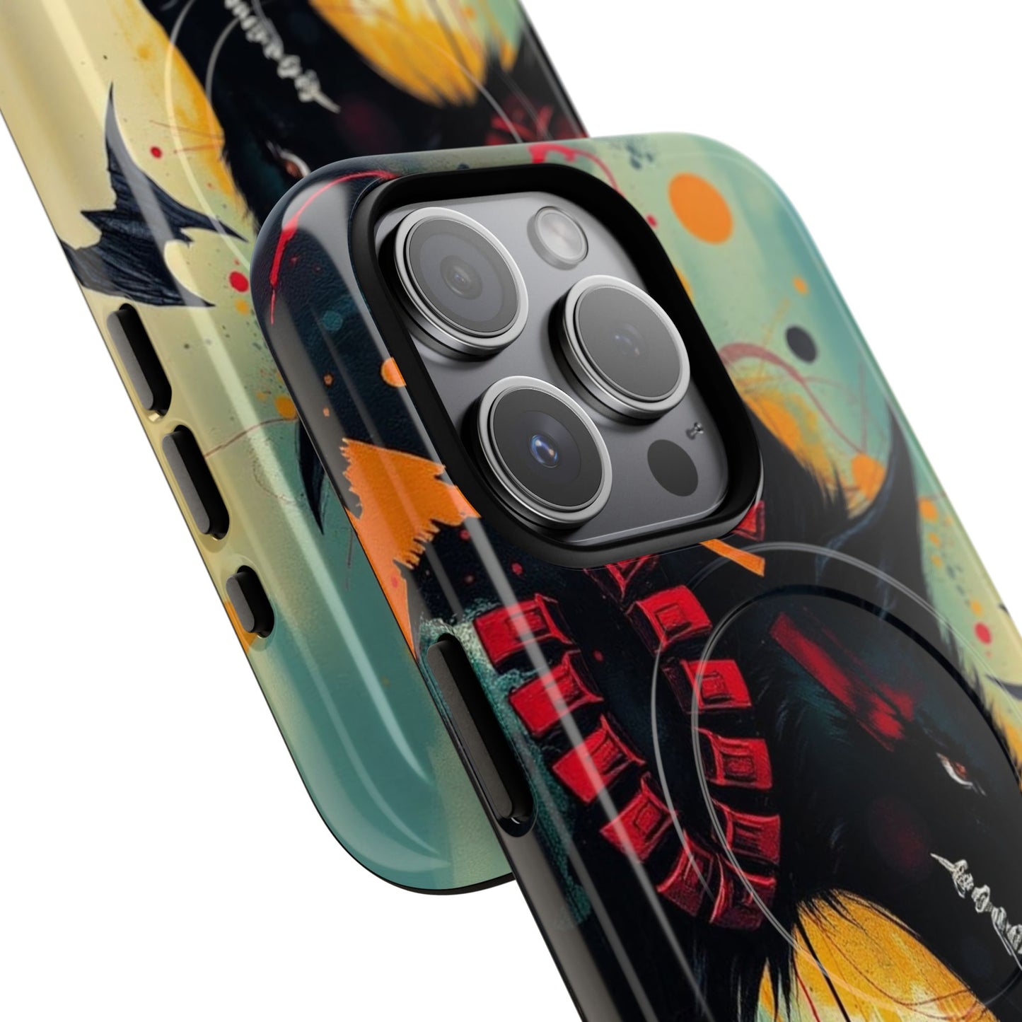 "I Told My Demons About You" Art Print Tough Magnetic Phone Cases with Artistic Wolf Design, Unique Phone Cover, Gift for Animal Lovers, Sleek & Durable Case, iPhone Compatible