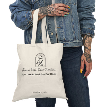 Heartfelt Self  Love Natural Tote Bag – Eco-Friendly Canvas Bag, Gift for Friends, Shopping, Everyday Use, Valentine’s Day, Cute Art Bag