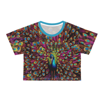 Camiseta corta "Peacock" para mujer de Jenna Kats 