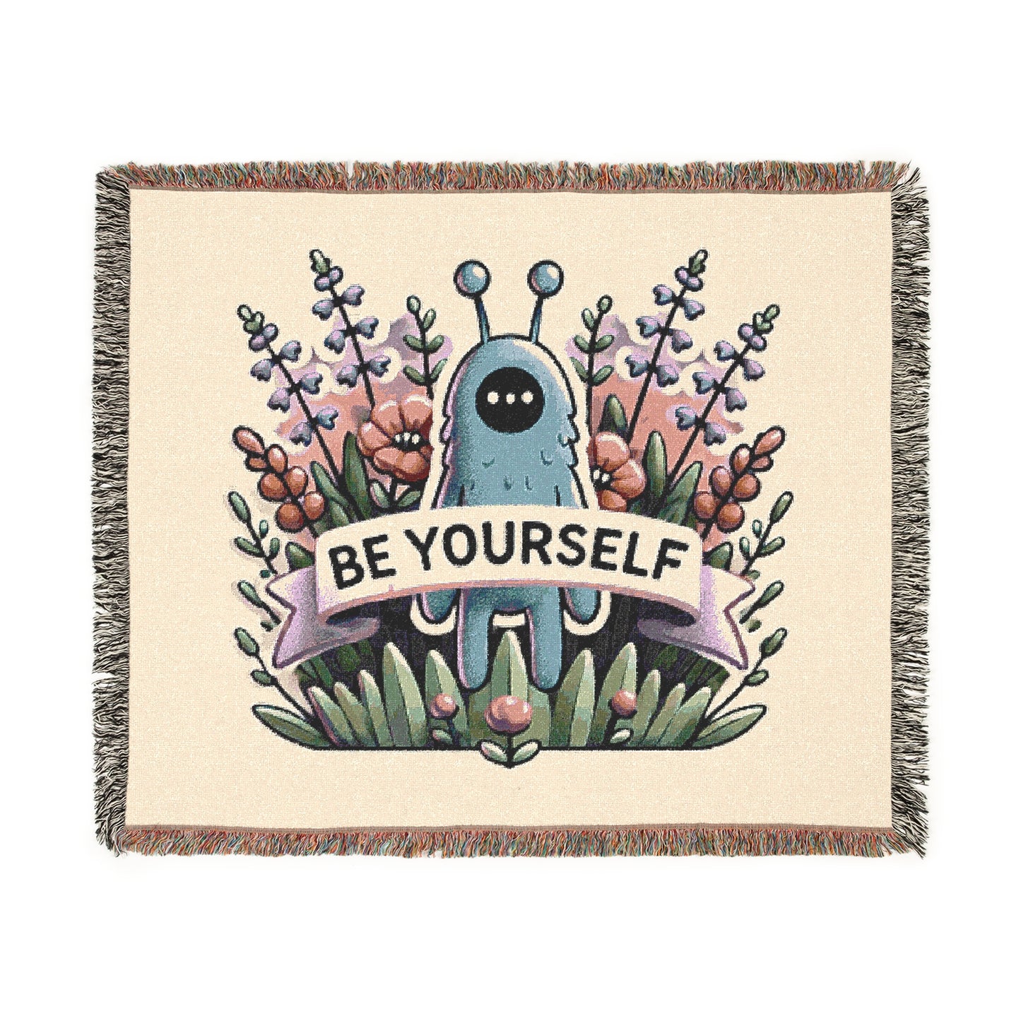 Unusual Creature Be Yourself Woven Blanket