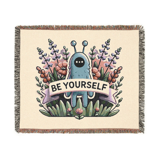 Unusual Creature Be Yourself Woven Blanket