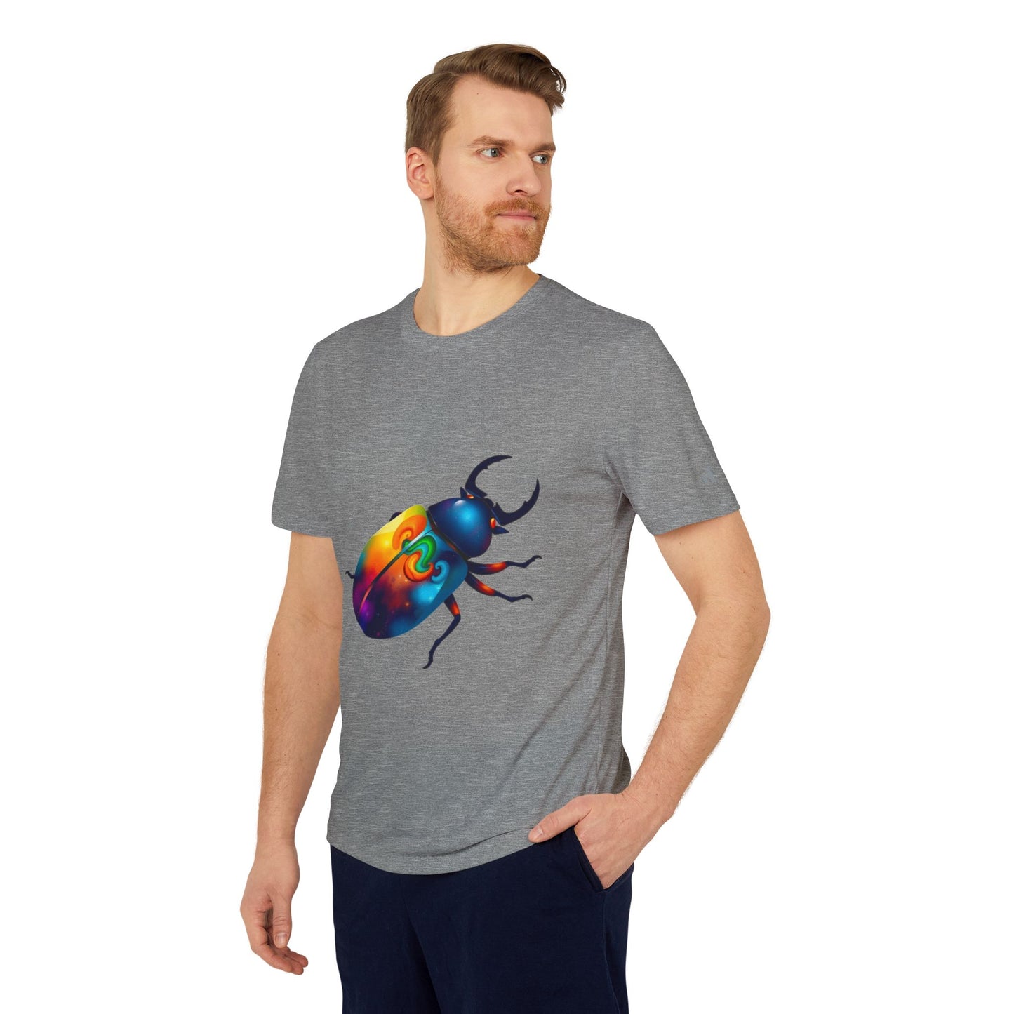 Colorful Beetle Graphic Unisex Sport T-shirt