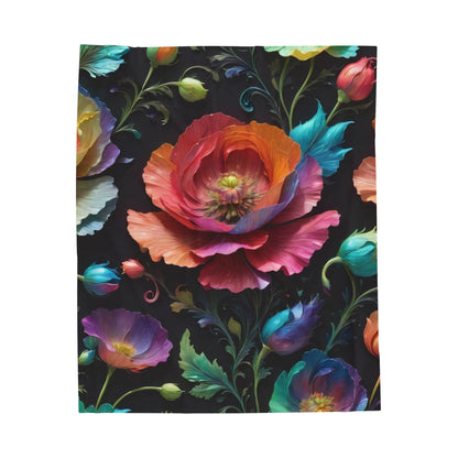 " Poppy Dreamscape #2'' Velveteen Plush Blanket