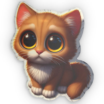Ginger Kitty With White Socks Custom Shaped Pillows