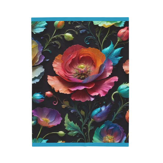 " Poppy Dreamscape #2'' Velveteen Plush Blanket