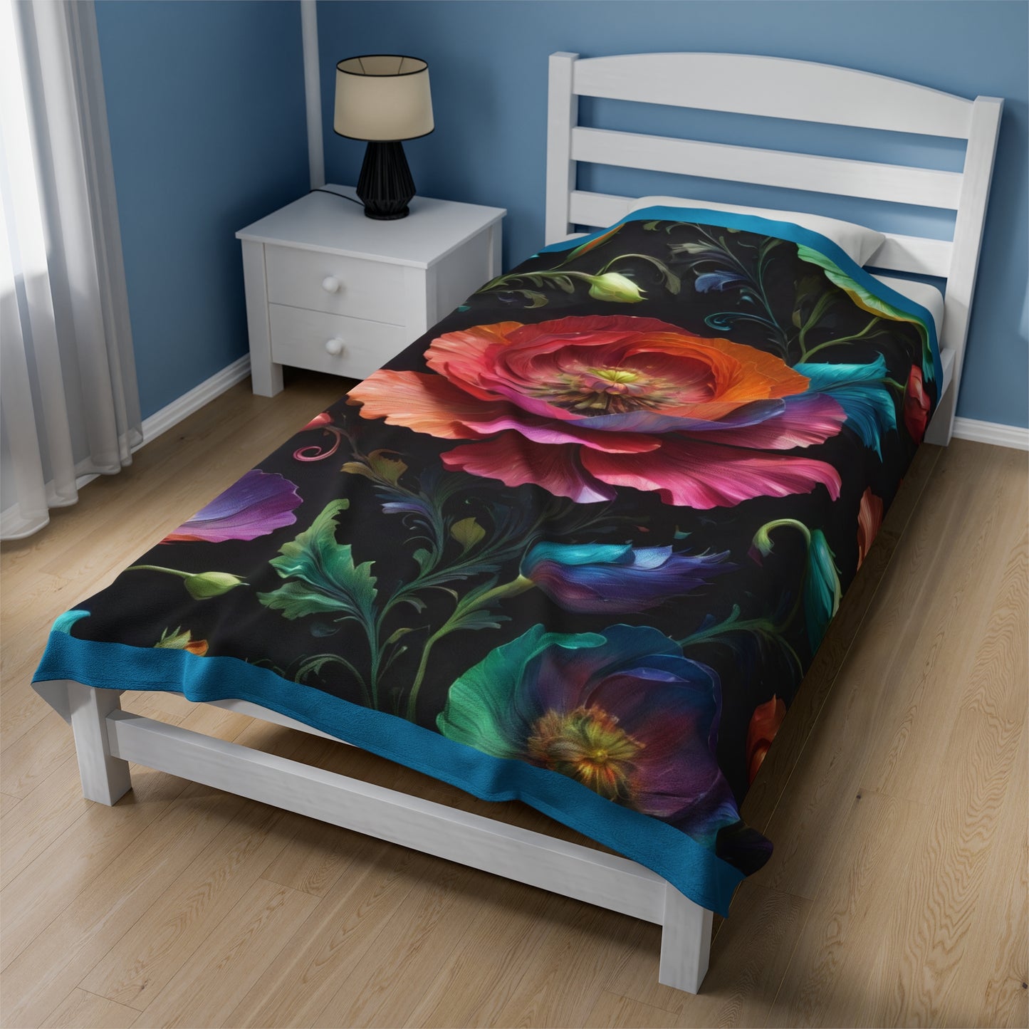 " Poppy Dreamscape #2'' Velveteen Plush Blanket
