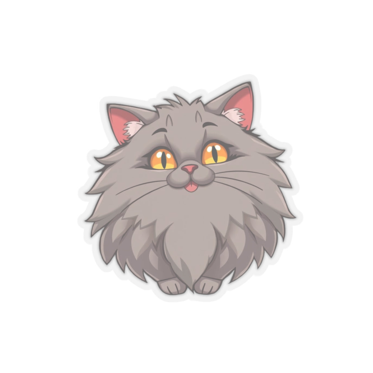 Excited Kitty Kiss-Cut Stickers