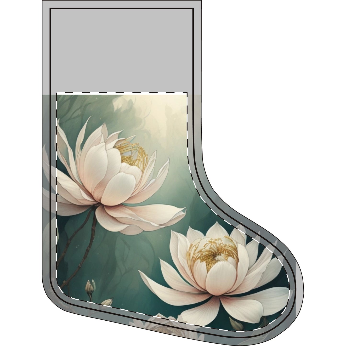 Media navideña de magnolia invernal (lino)