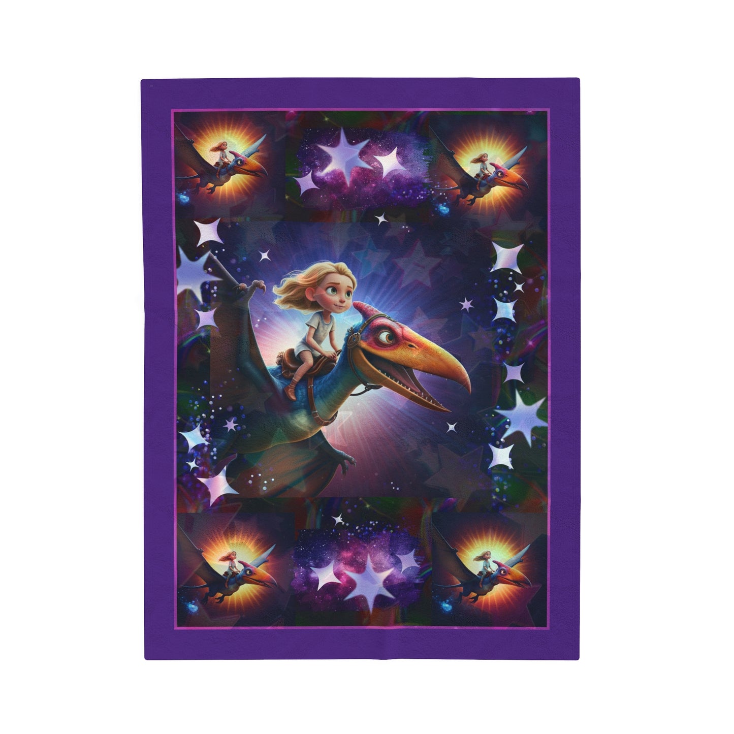 "Pterodactyl's Pal" Velveteen Plush Blanket