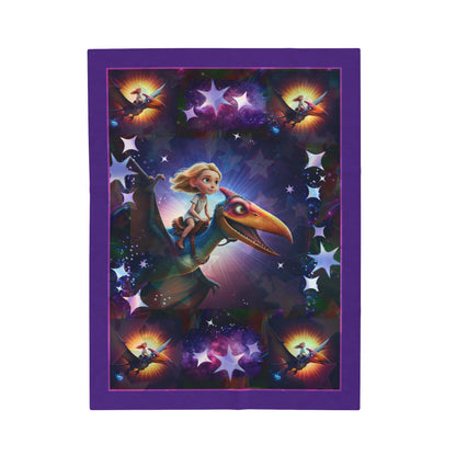 "Pterodactyl's Pal" Velveteen Plush Blanket