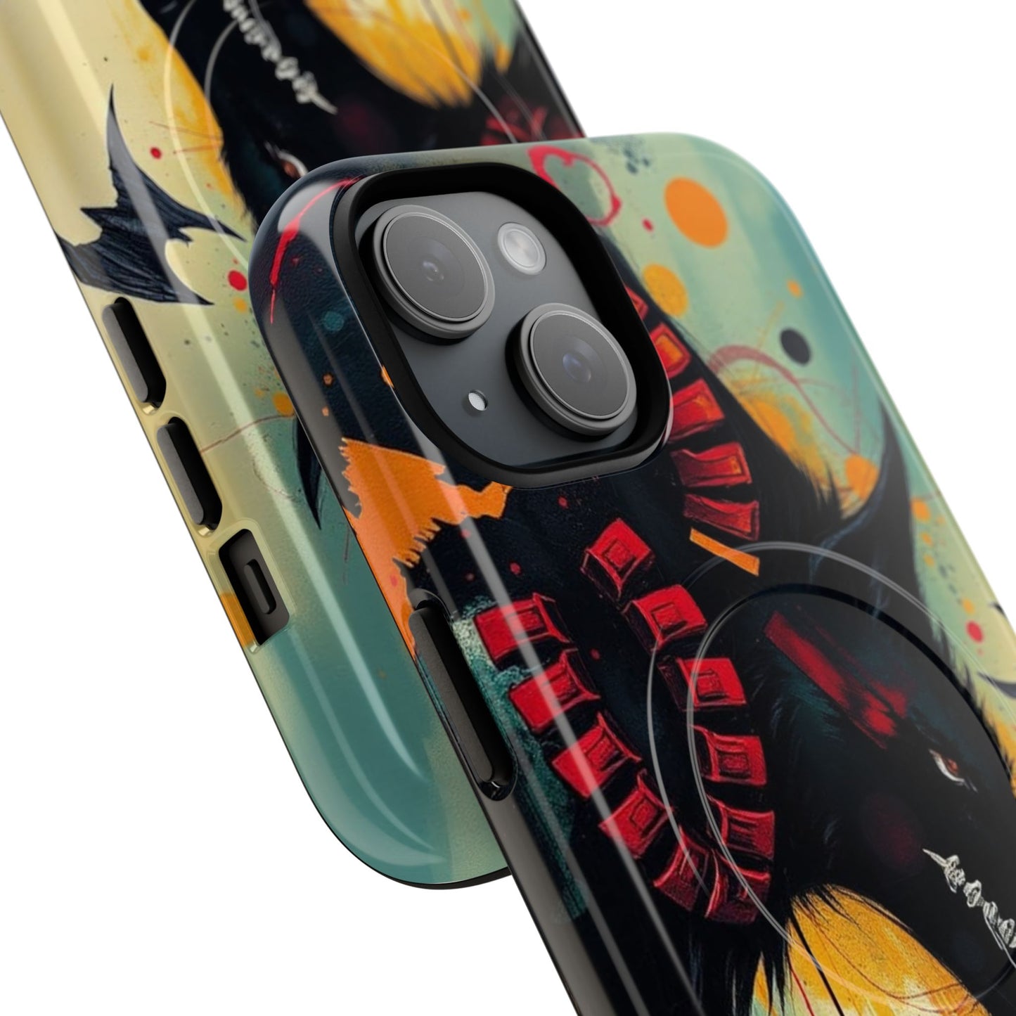 "I Told My Demons About You" Art Print Tough Magnetic Phone Cases with Artistic Wolf Design, Unique Phone Cover, Gift for Animal Lovers, Sleek & Durable Case, iPhone Compatible