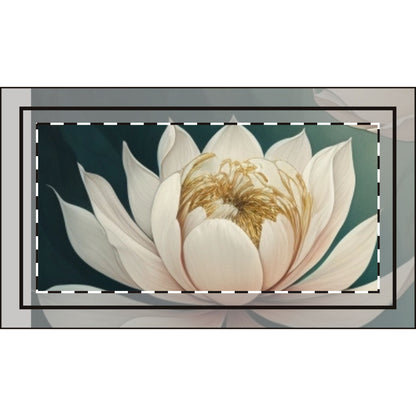 Media navideña de magnolia invernal (lino)