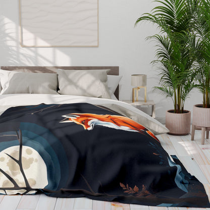 ''Foxy Moon" Arctic Fleece Blanket
