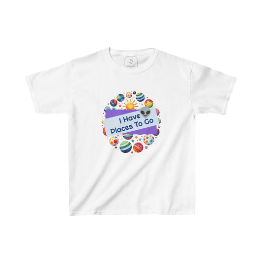 Jenna Kats' Alien Funny PLaces To Go Kids Heavy Cotton™ Tee