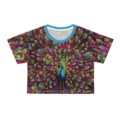 Camiseta corta "Peacock" para mujer de Jenna Kats 