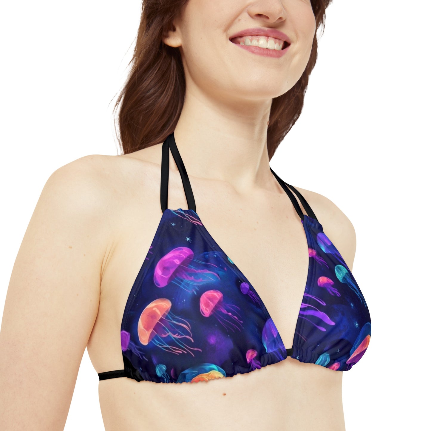 Top de bikini de tirantes "Galactic Medusa" 