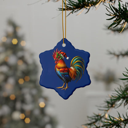 Really Merry Rooster Ceramic Ornaments, 2-Side Print, (1pc, 3pcs, 5pcs, 10pcs)