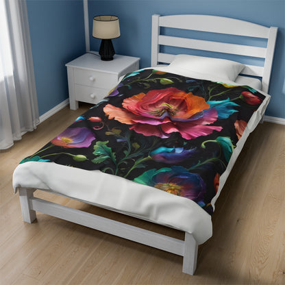 " Poppy Dreamscape #2'' Velveteen Plush Blanket