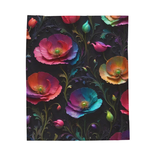 "Poppy Dreamscape G.D.1" Velveteen Plush Blanket