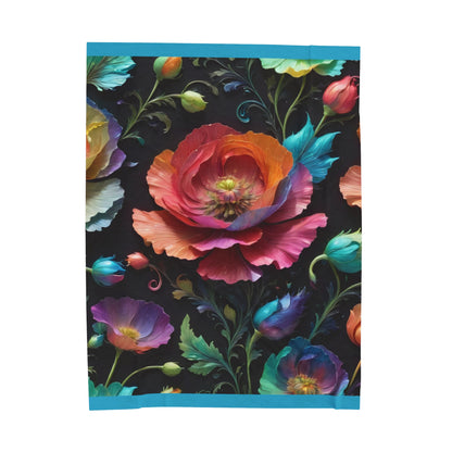 " Poppy Dreamscape #2'' Velveteen Plush Blanket