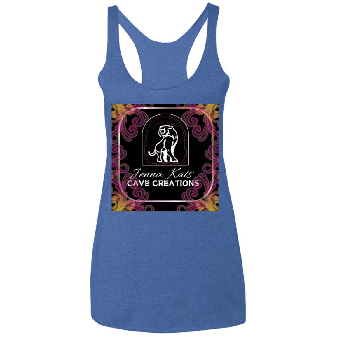 Jenna Kats' Curly Fire Logo Ladies' Tank