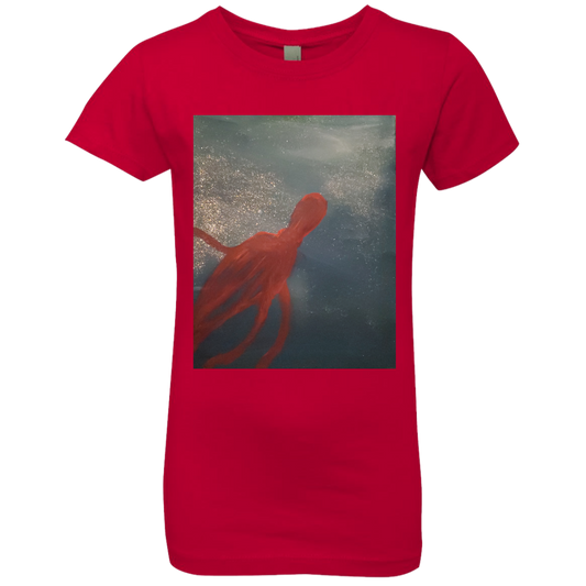 ''Happy Octopus'' Youth Girl's Princess T-Shirt