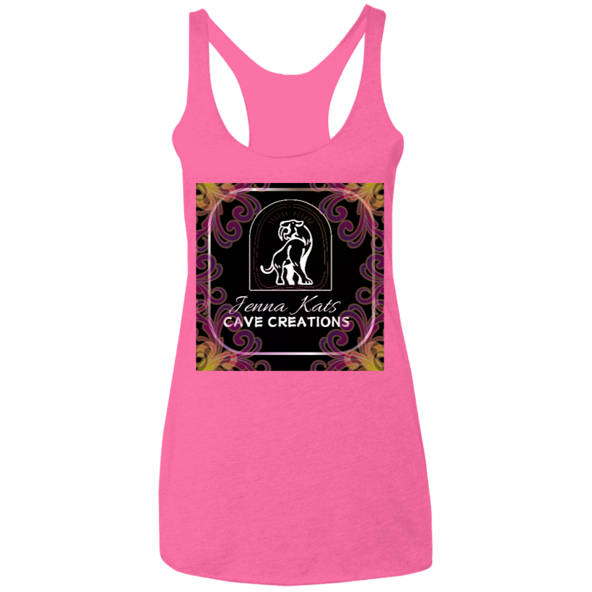 Jenna Kats' Curly Fire Logo Ladies' Tank