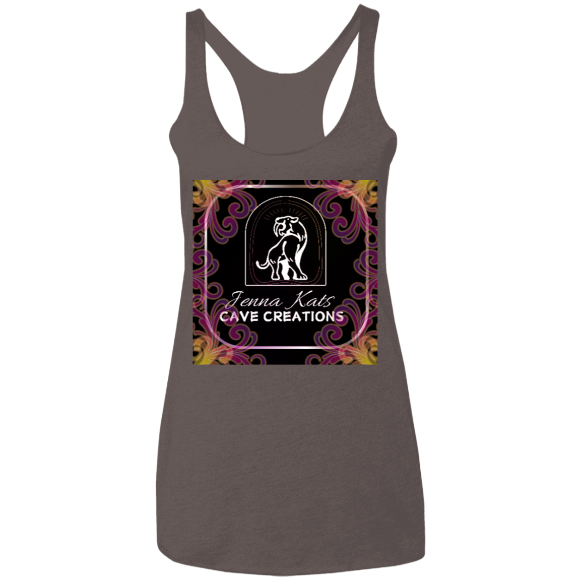 Jenna Kats' Curly Fire Logo Ladies' Tank