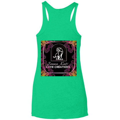 Jenna Kats' Curly Fire Logo Ladies' Tank