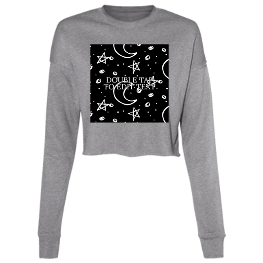''Edit Text''  Ladies' Cropped Fleece Crew
