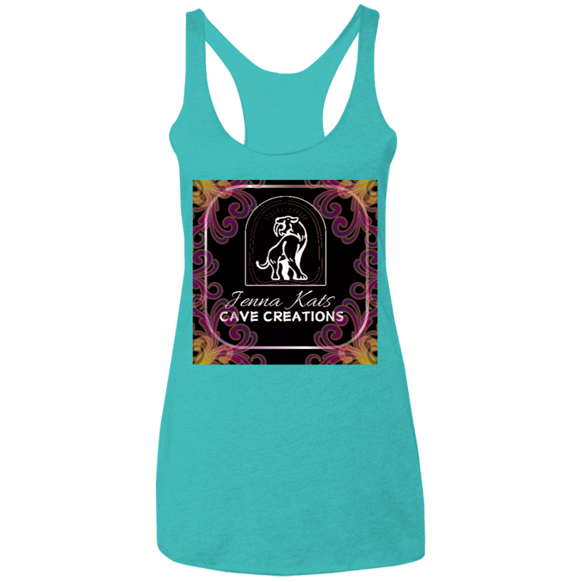 Jenna Kats' Curly Fire Logo Ladies' Tank