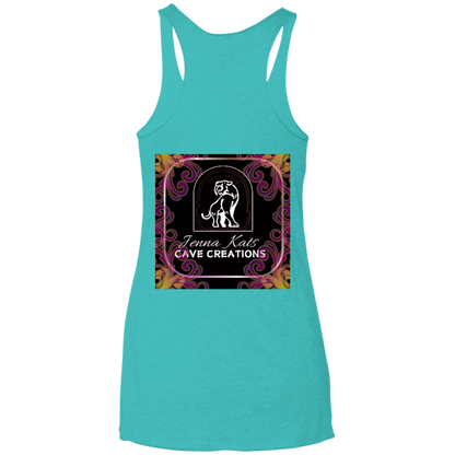 Jenna Kats' Curly Fire Logo Ladies' Tank