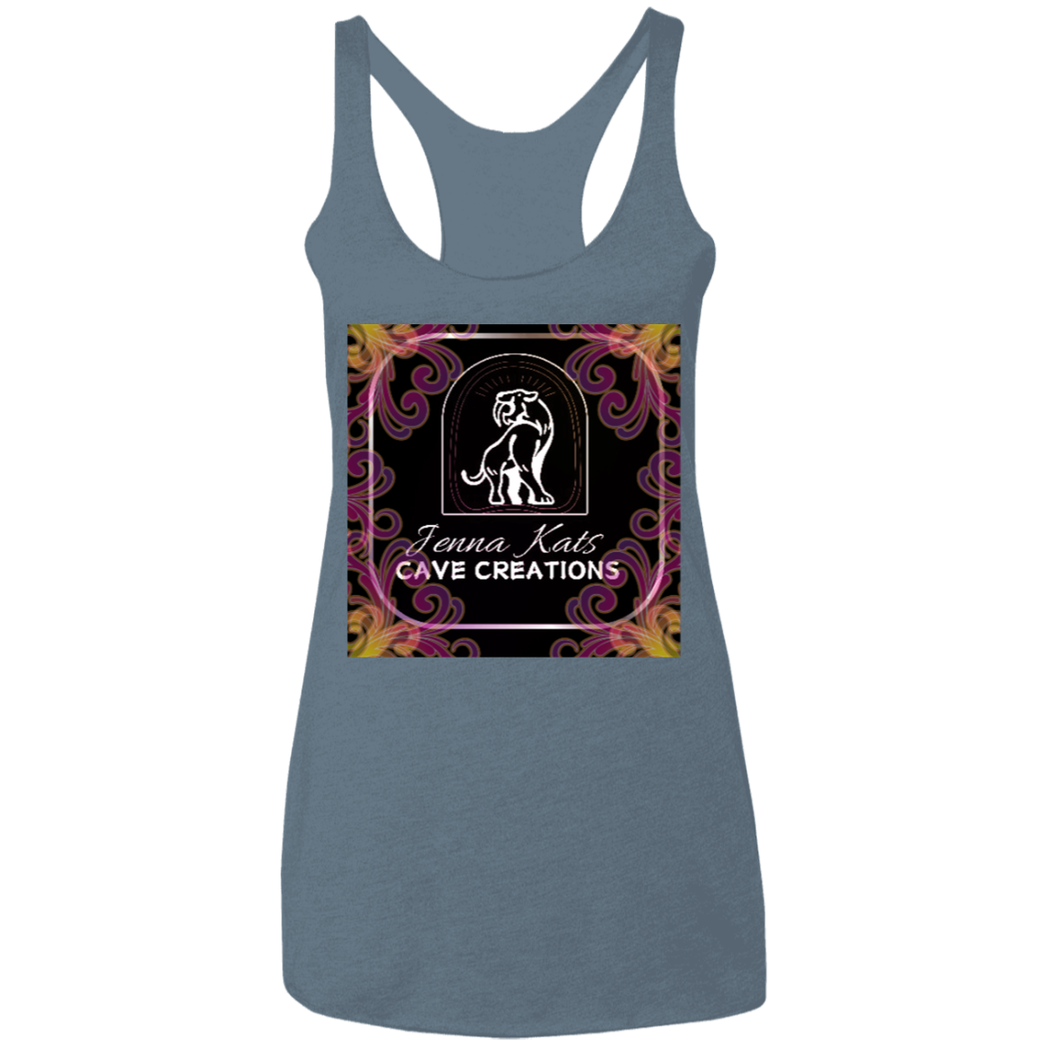 Jenna Kats' Curly Fire Logo Ladies' Tank